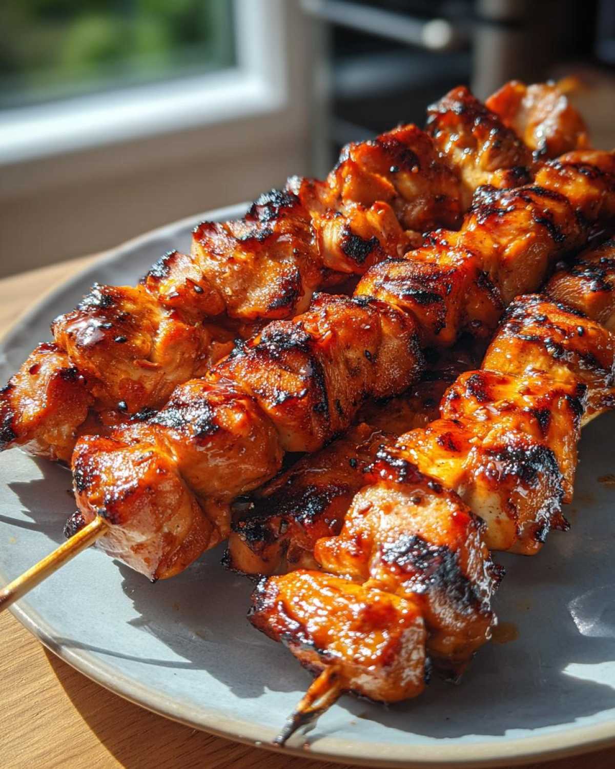 Grilled Honey Sriracha Chicken Skewers - detail 1