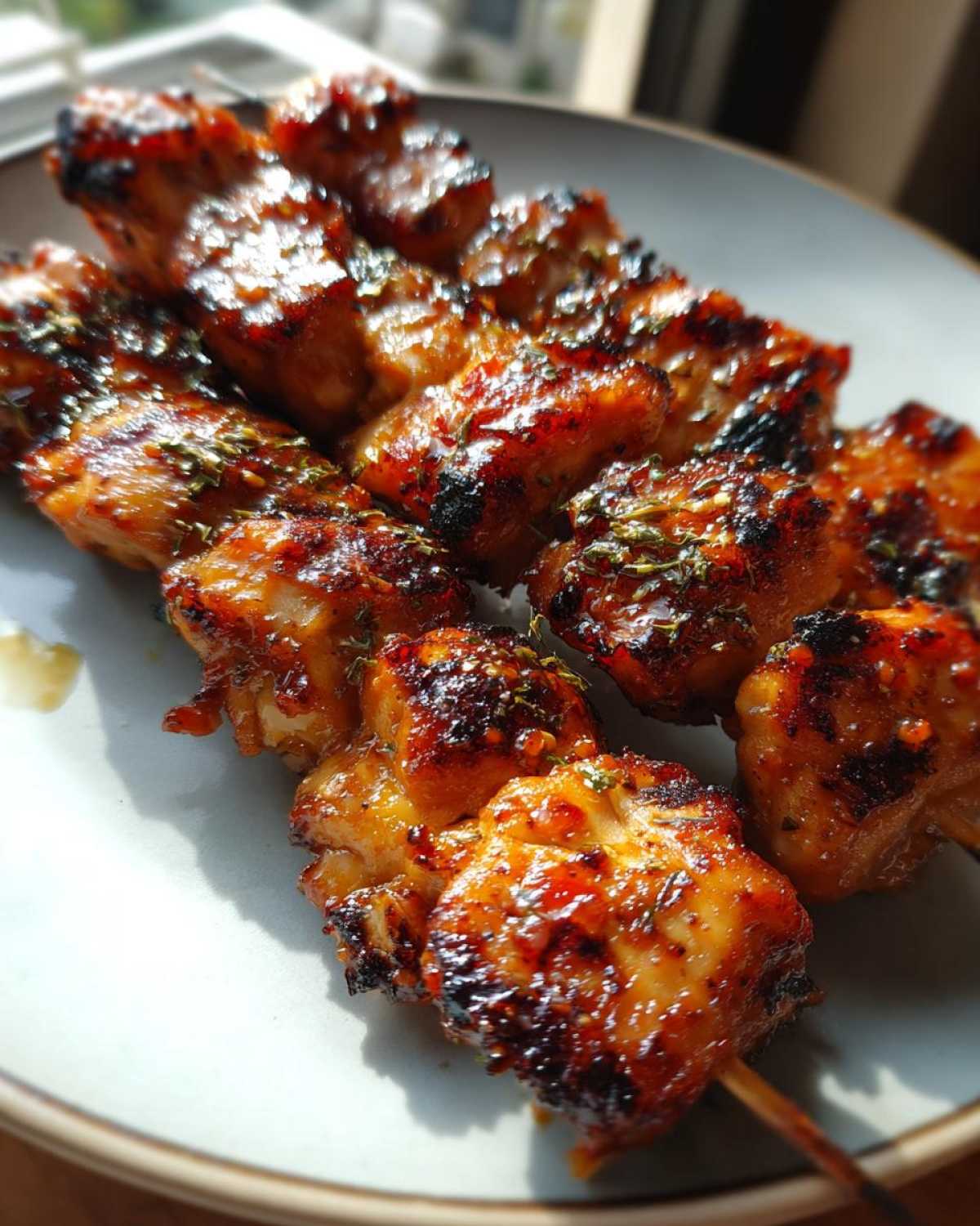 Grilled Honey Sriracha Chicken Skewers - detail 2