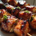 Grilled Honey Sriracha Chicken Skewers