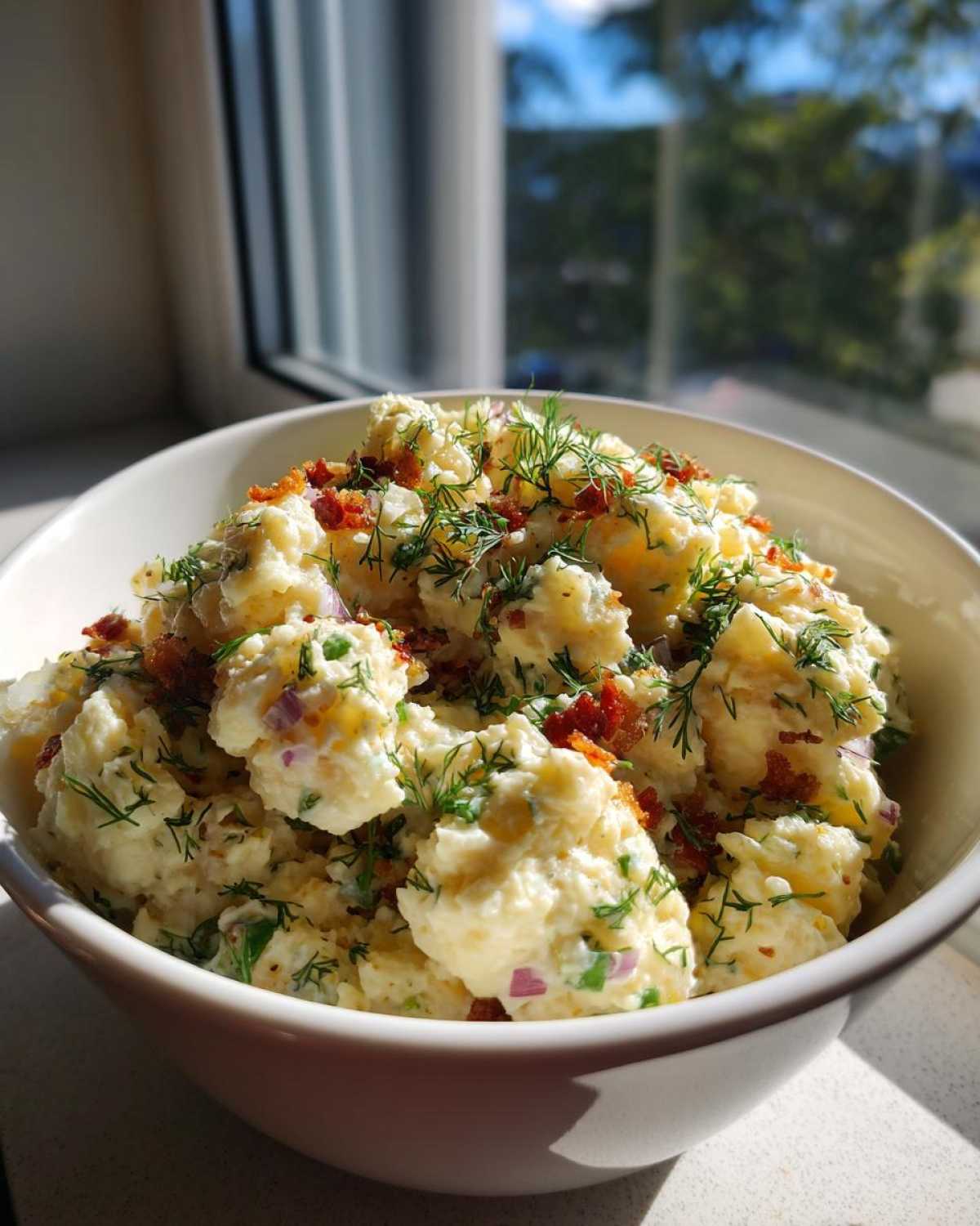Keto potato salad - detail 1