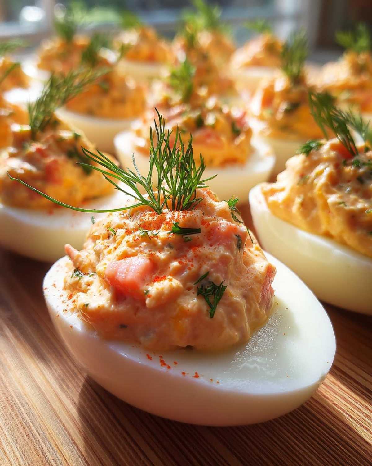 Smoked salmon deviled eggs - detail 4