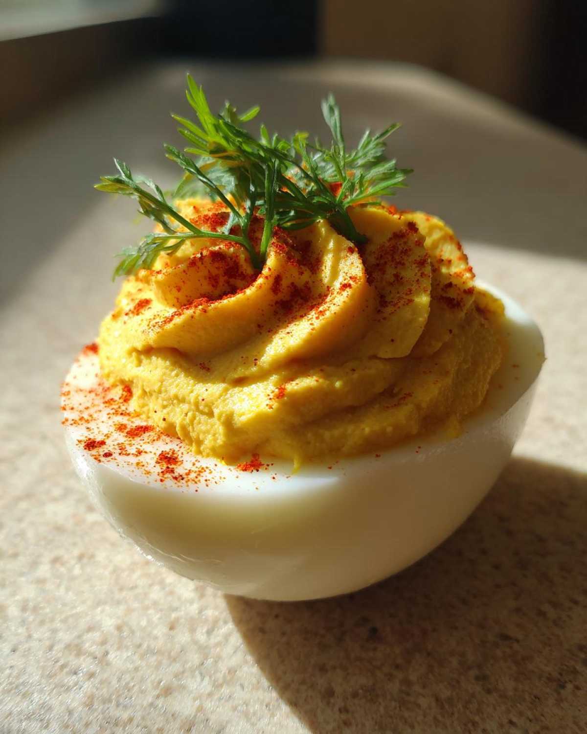 Vegan deviled eggs - detail 2