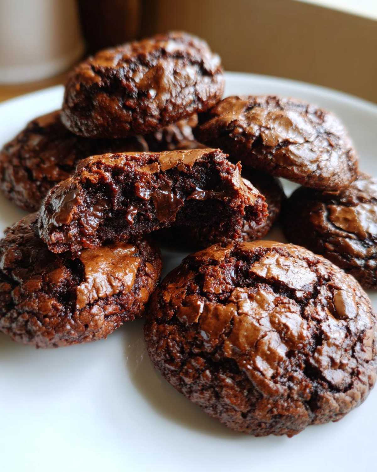 2 Ingredient Flourless Brownie Cookies (No Flour) - detail 4