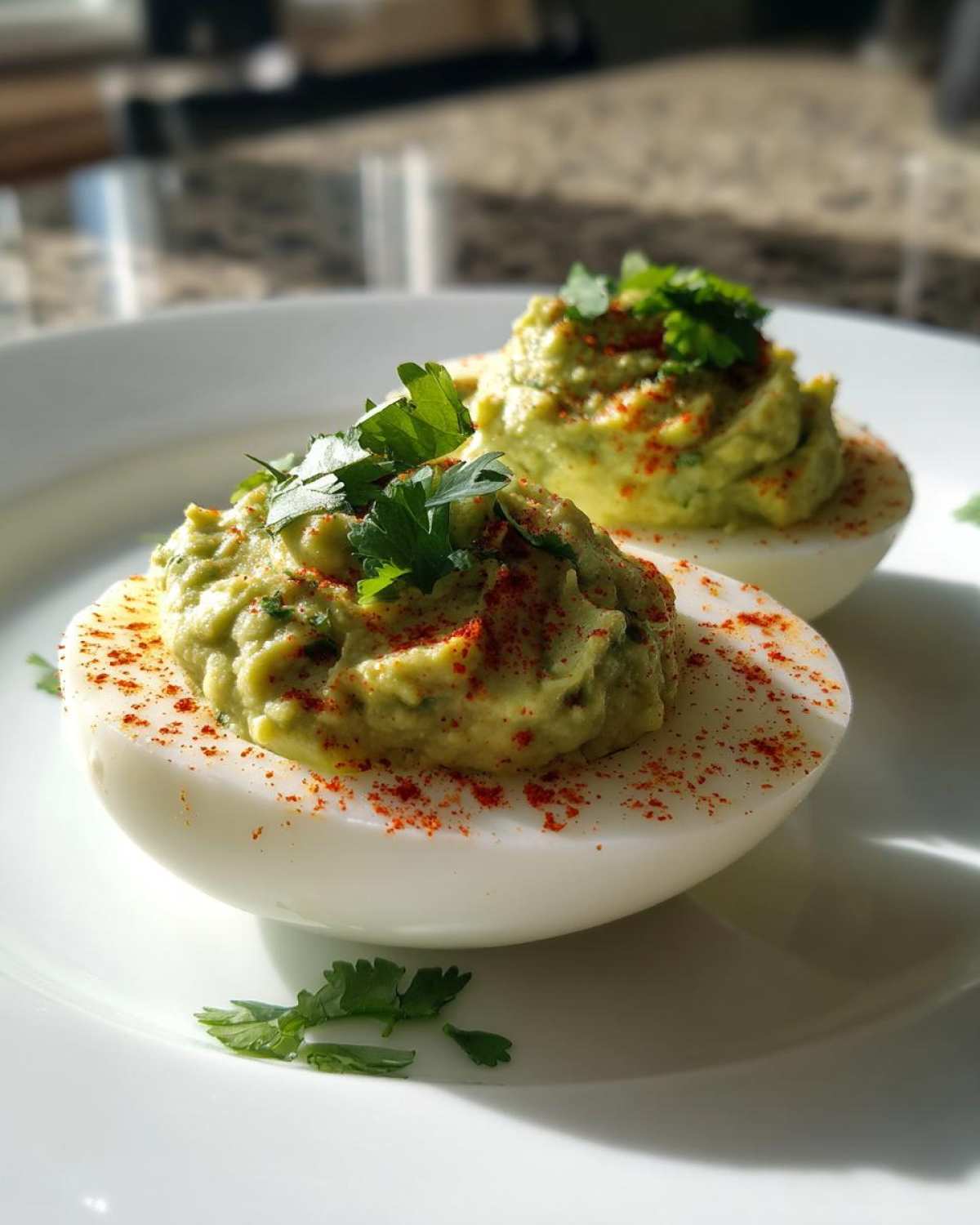 Avocado Deviled Eggs with a Hint of Lime - detail 1