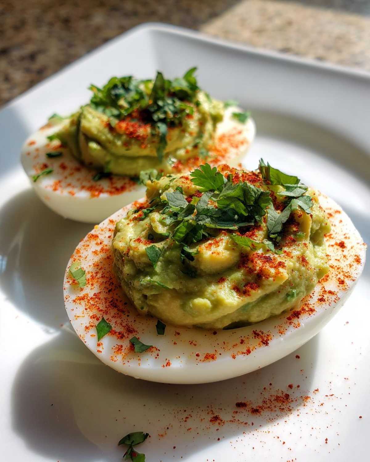 Avocado Deviled Eggs with a Hint of Lime - detail 2