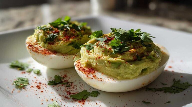 Avocado Deviled Eggs with a Hint of Lime