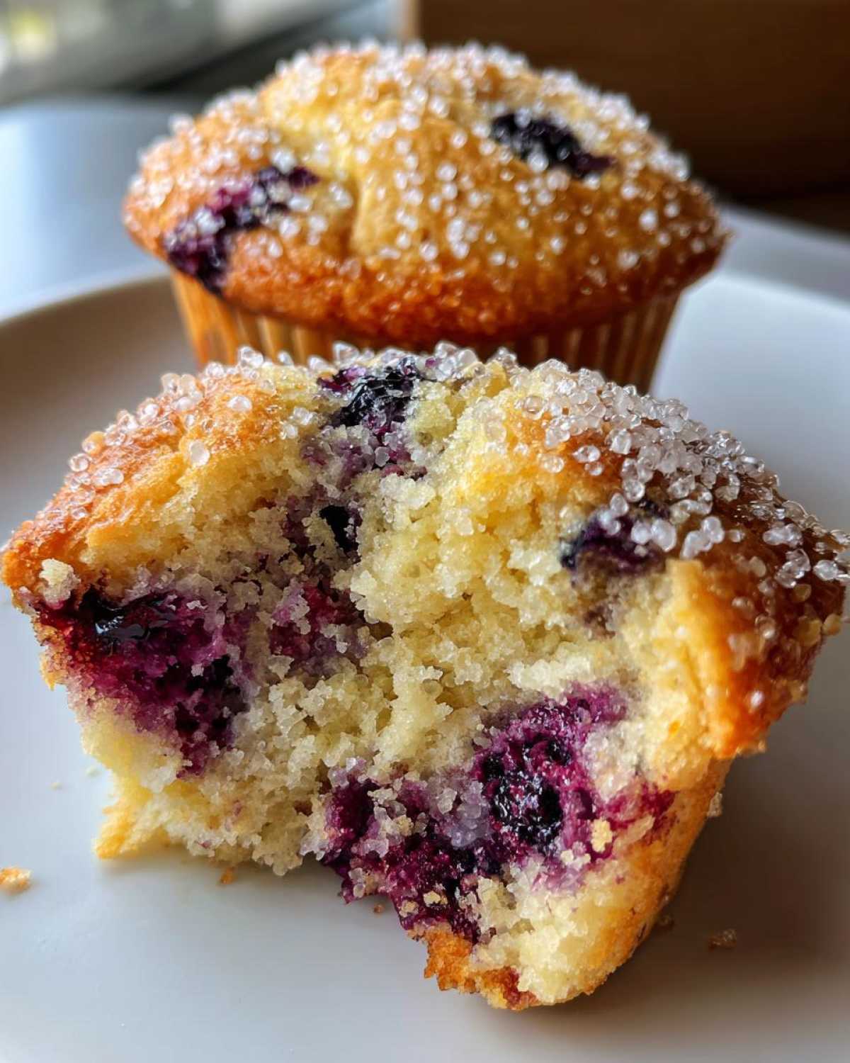 Bakery-Style Jumbo Blueberry Muffins - detail 1