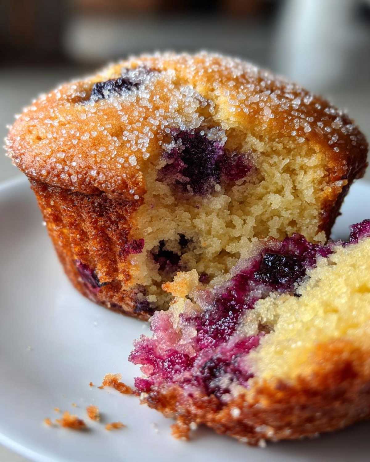 Bakery-Style Jumbo Blueberry Muffins - detail 3