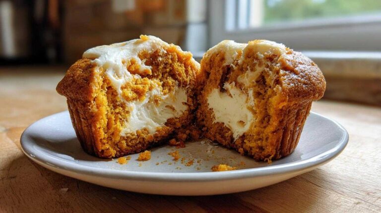 Bakery-Style Pumpkin Cream Cheese Muffins