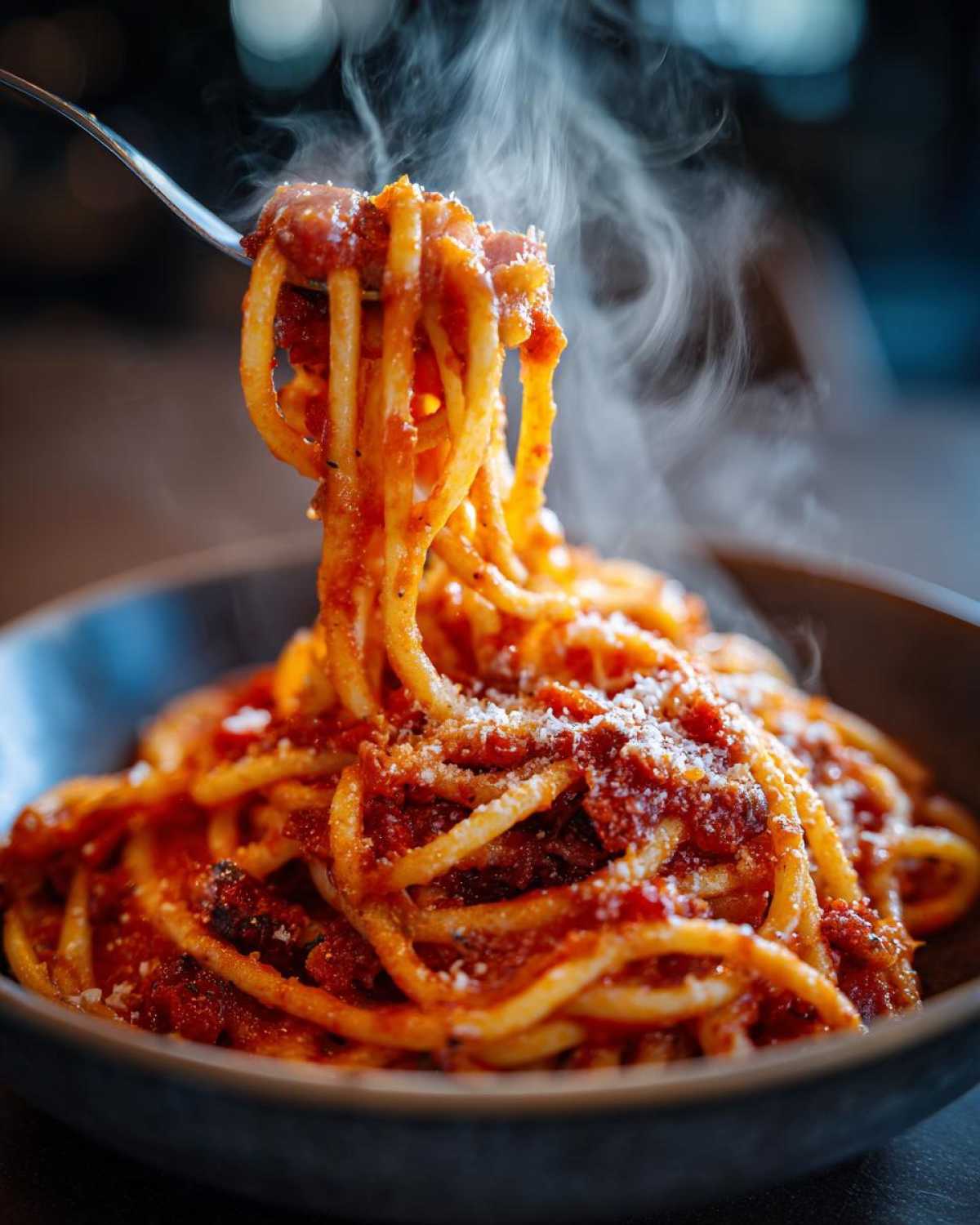 Bucatini Amatriciana. - detail 1