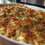 Cheesy Tuna Noodle Casserole with a Crumb Topping