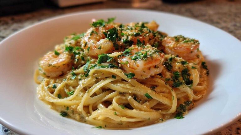 Creamy Garlic Shrimp Pasta