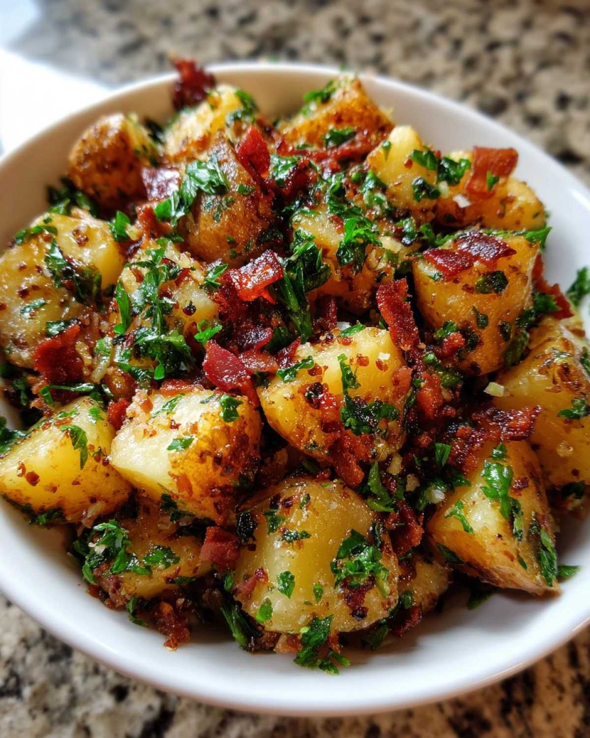 German Potato Salad with Bacon Vinaigrette - detail 1
