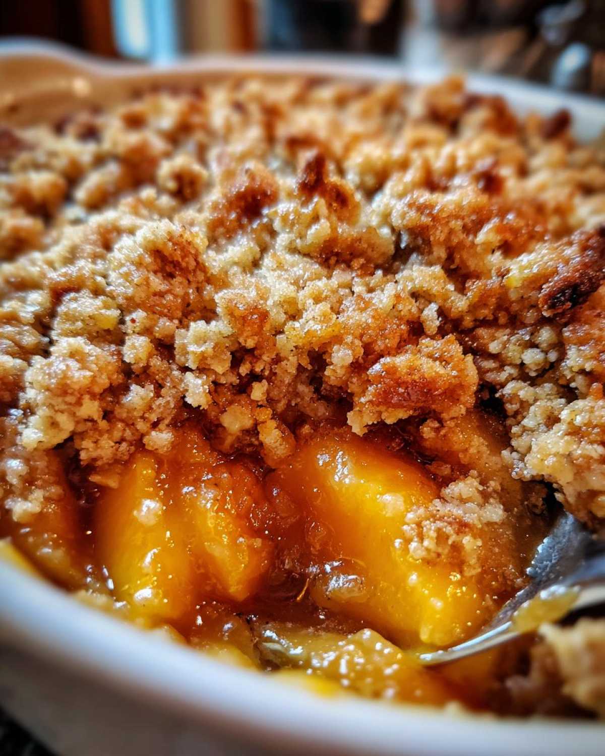 Gluten-Free Peach Crisp (Almond Flour Topping) - detail 2