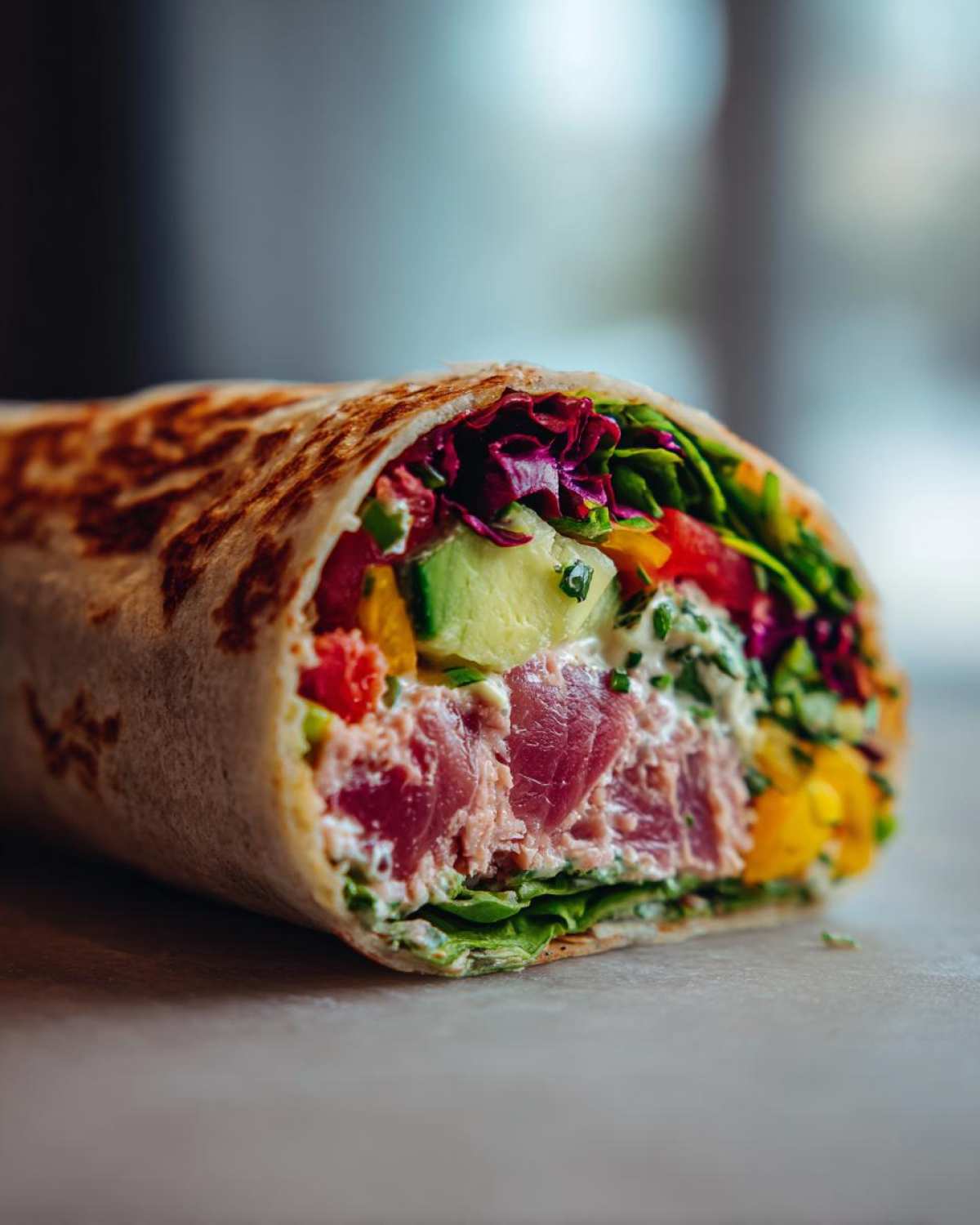Greek tuna wrap - detail 1