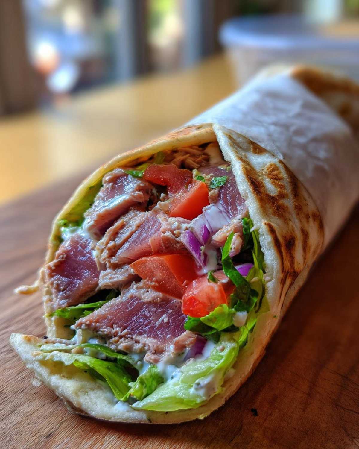 Greek tuna wrap - detail 2