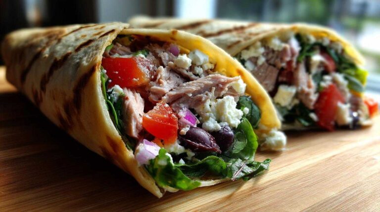 Greek tuna wrap
