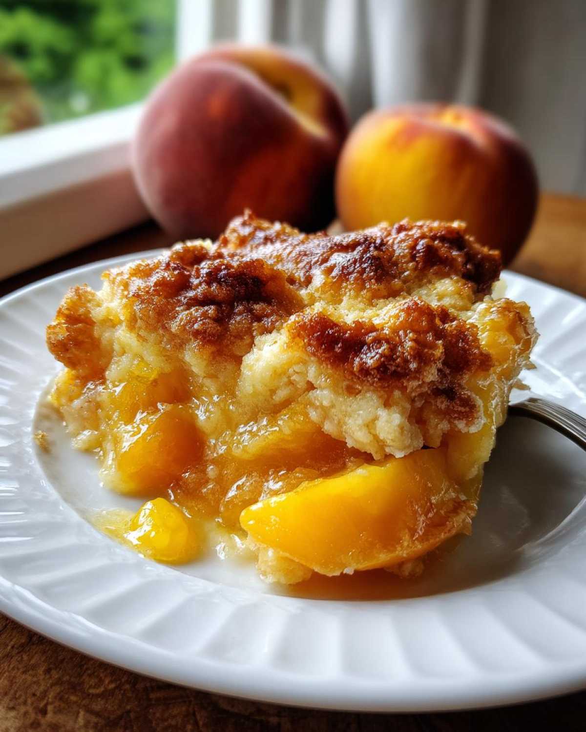 Homemade Peach Cobbler (with Fresh Peaches) - detail 2