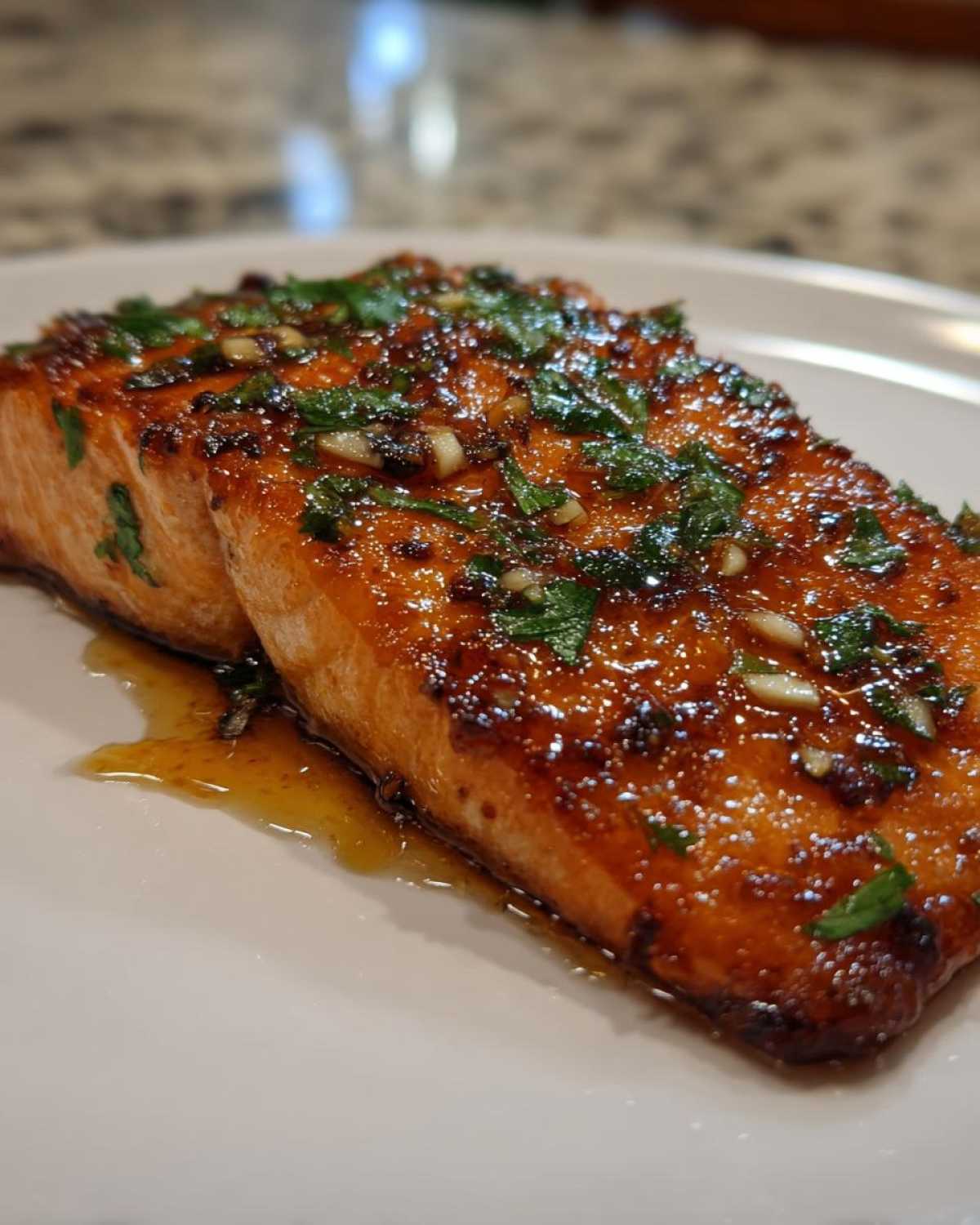 Honey Garlic Glazed Salmon - detail 2