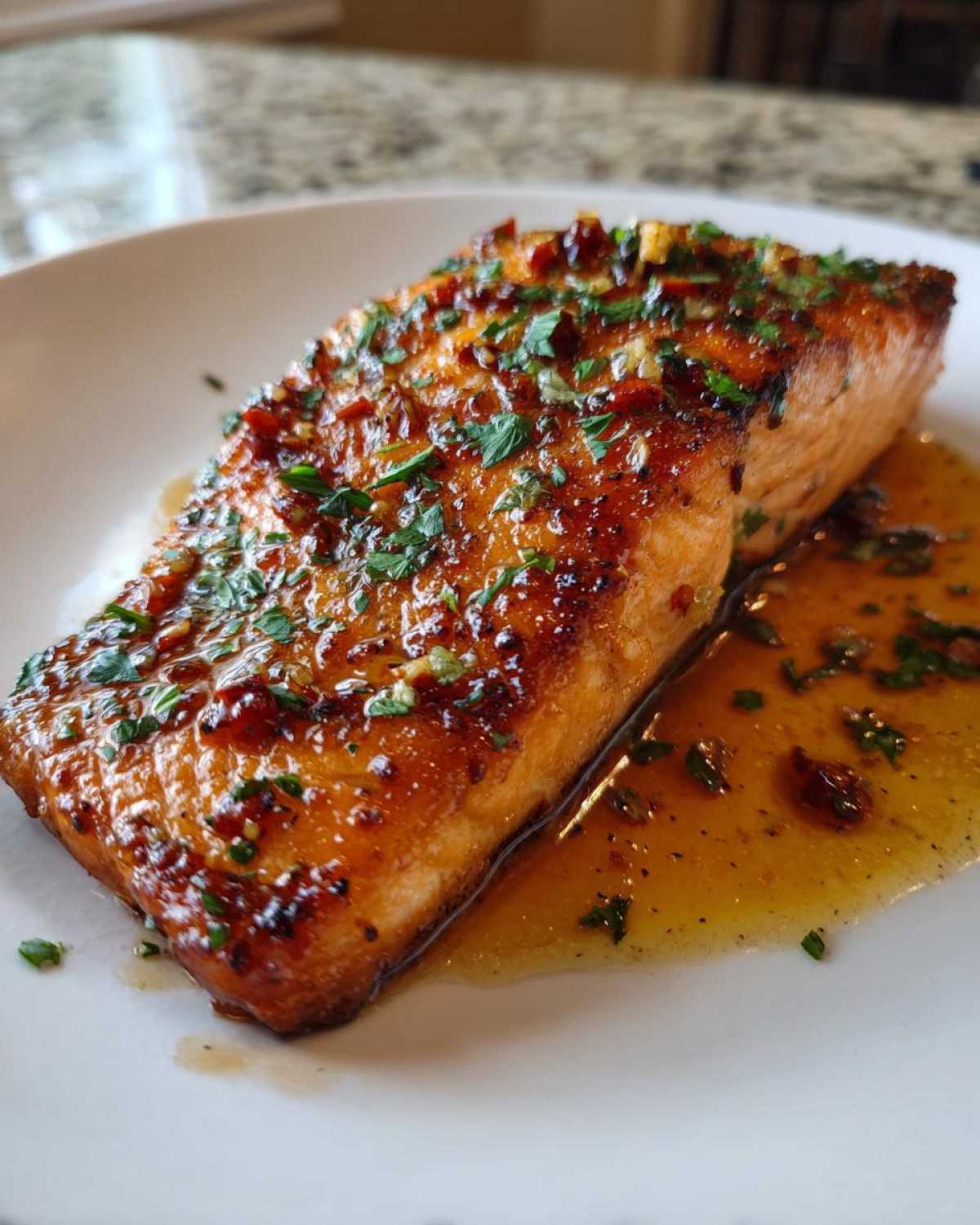 Honey Garlic Glazed Salmon - detail 4