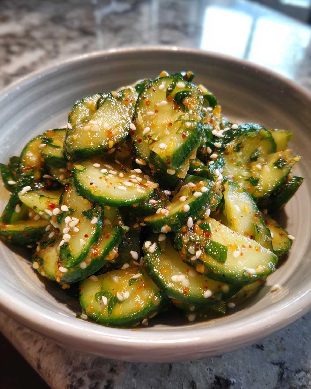 Japanese Cucumber Salad (Sunomono) - detail 1