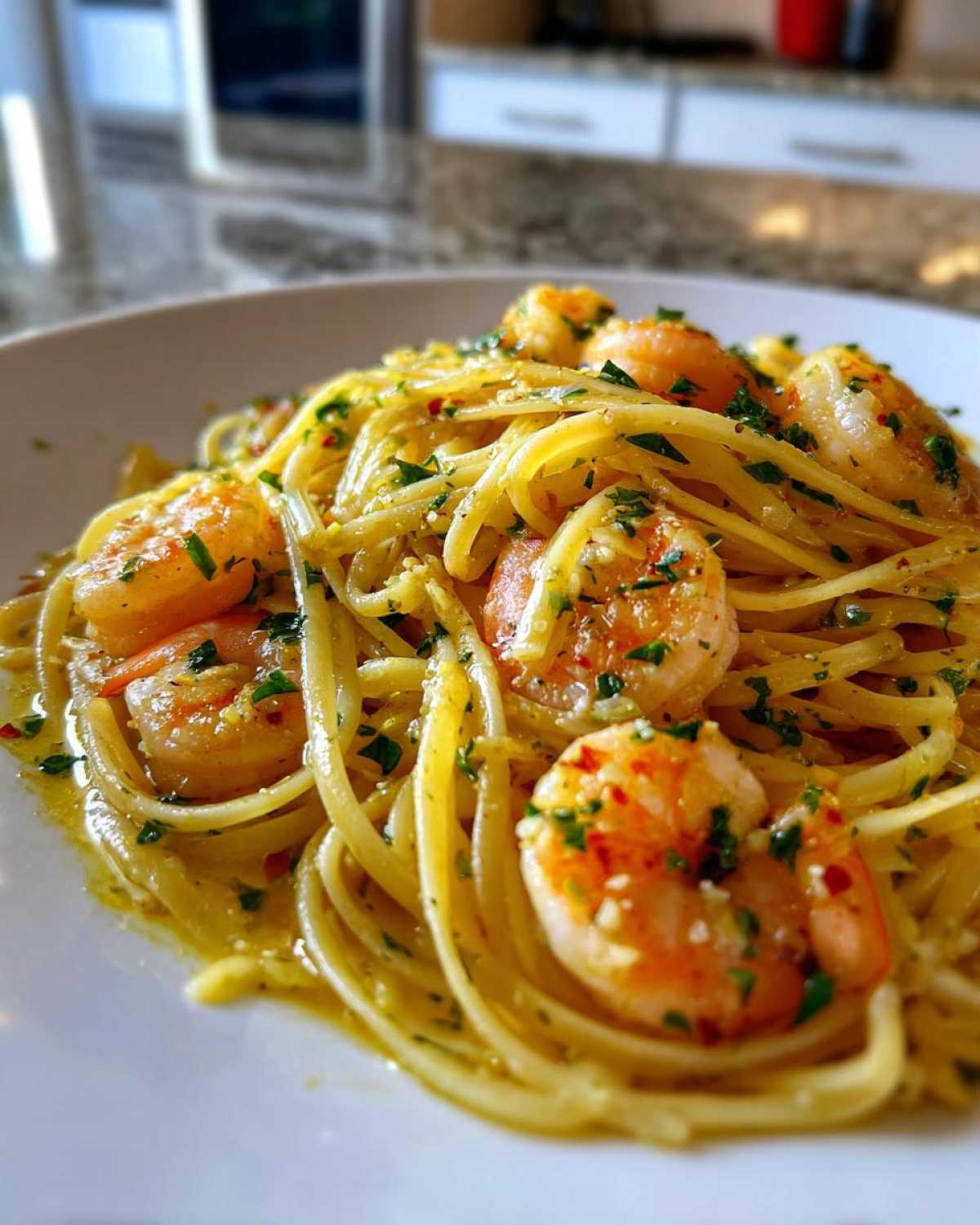 Lemon Butter Shrimp Pasta - detail 3