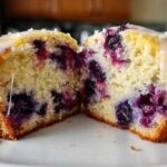 Lemon Glazed Blueberry Muffins
