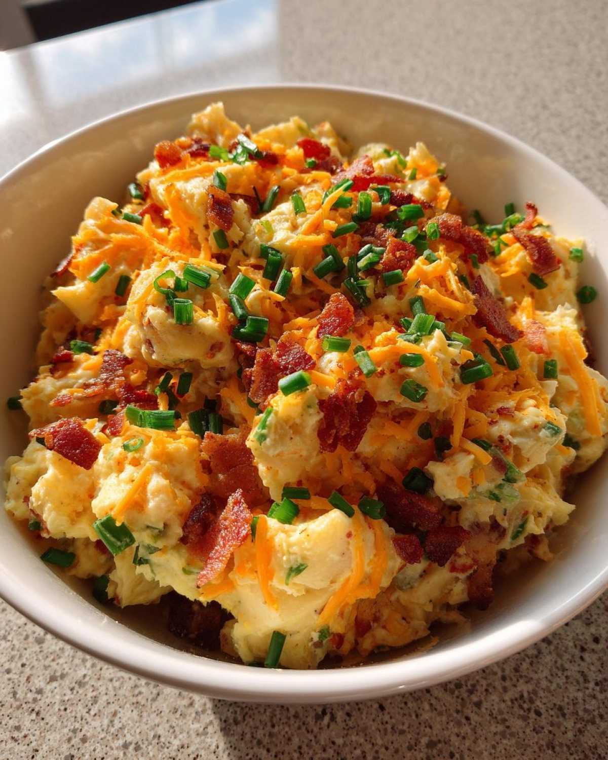 Loaded Baked Potato Salad with Bacon and Cheddar - detail 2