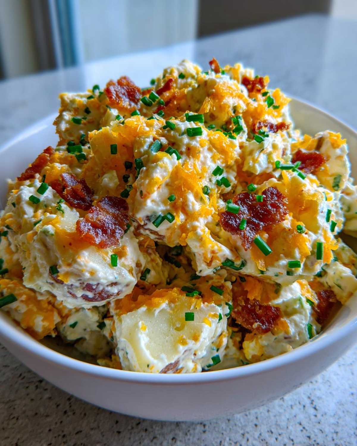Loaded Baked Potato Salad with Bacon and Cheddar - detail 3