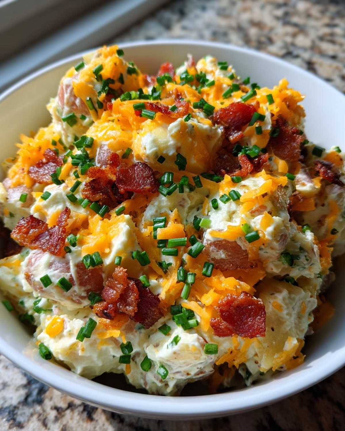 Loaded Baked Potato Salad with Bacon and Cheddar - detail 4