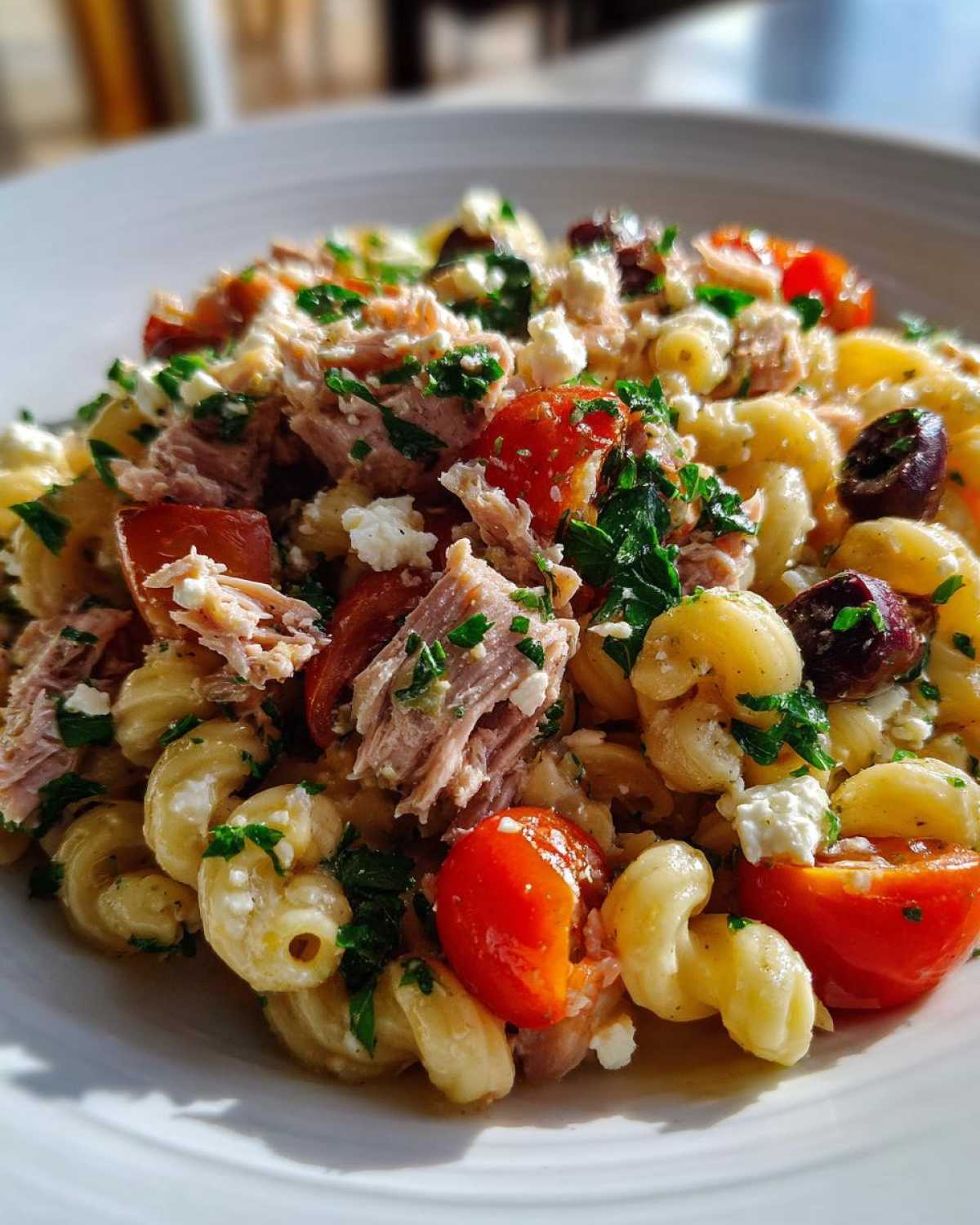 Mediterranean tuna pasta salad - detail 2