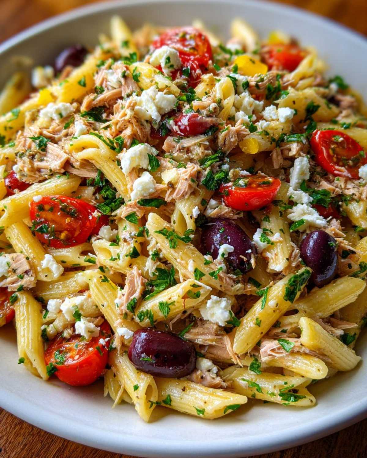 Mediterranean tuna pasta salad - detail 4