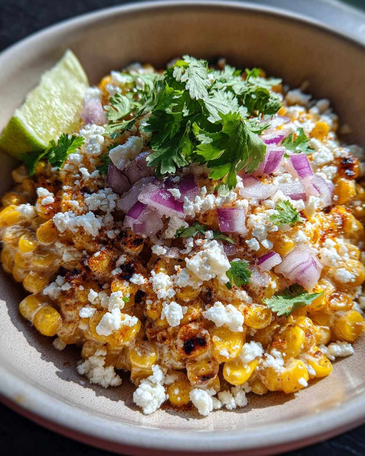 Mexican street corn bowl - detail 2