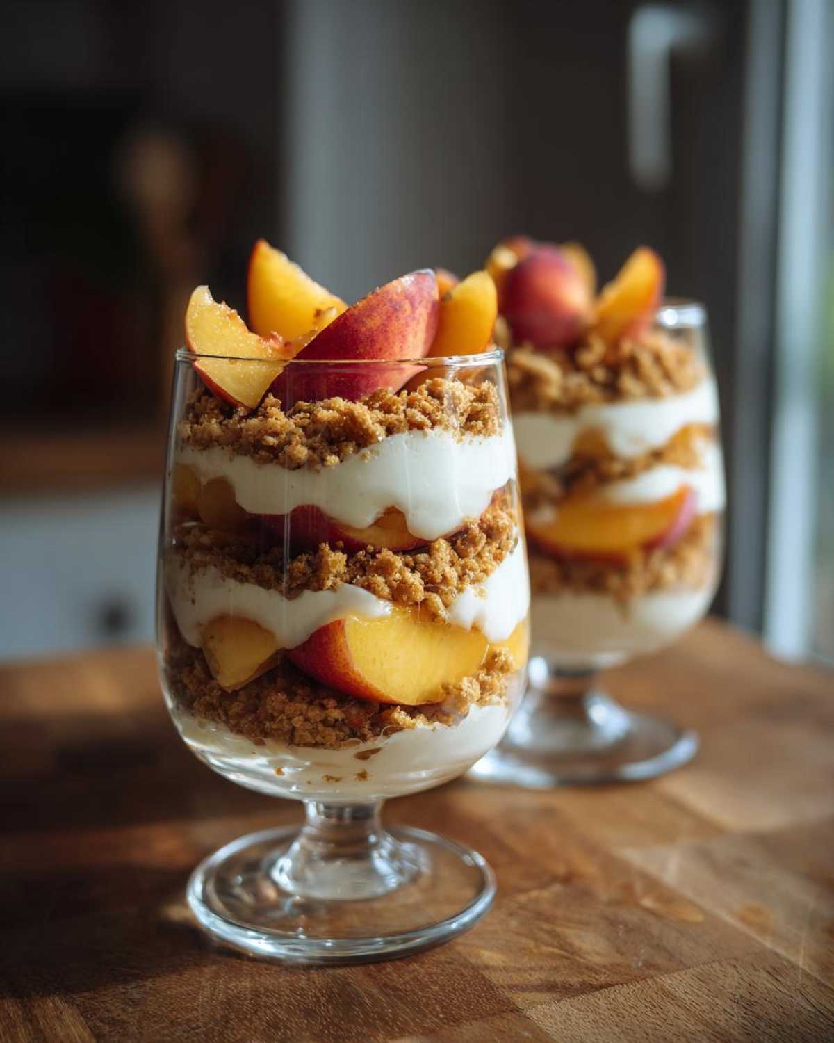 No-Bake Peach Cheesecake Parfaits - detail 2