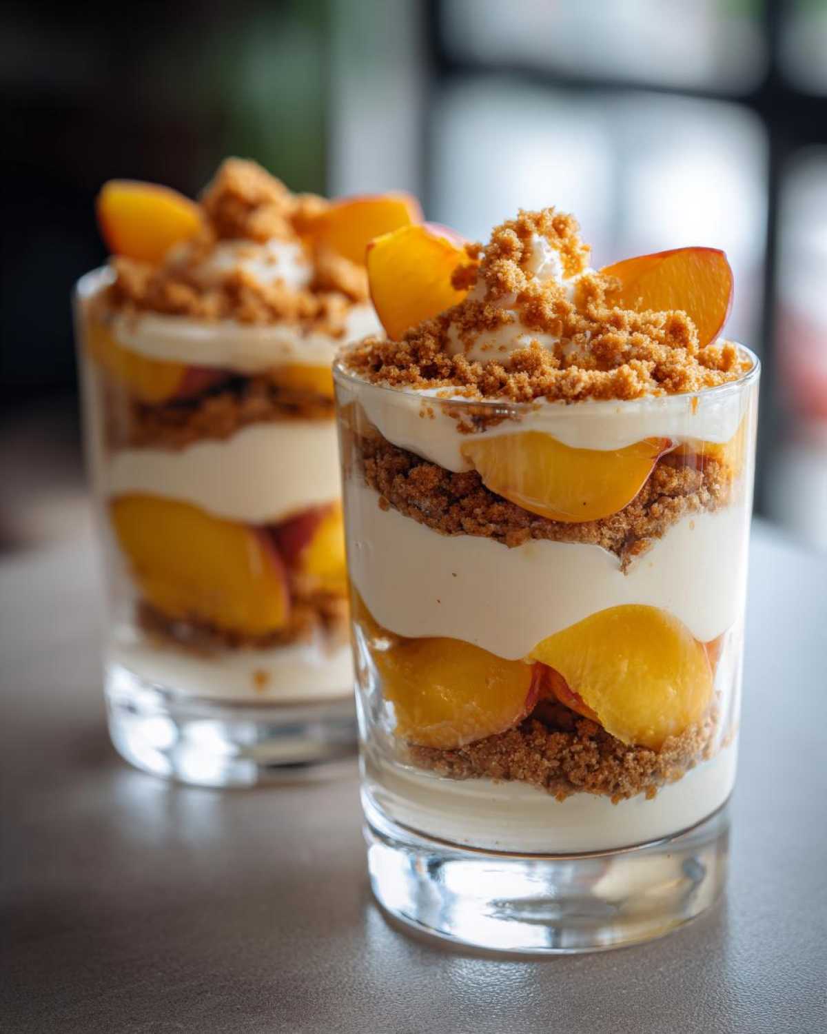 No-Bake Peach Cheesecake Parfaits - detail 3