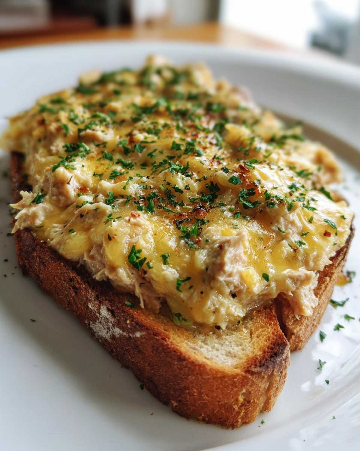 Open-faced tuna melt - detail 4