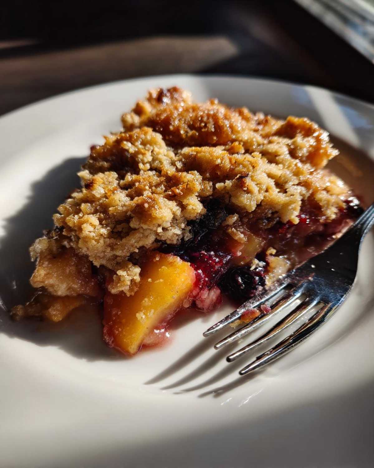 Peach & Blueberry Crisp - detail 4