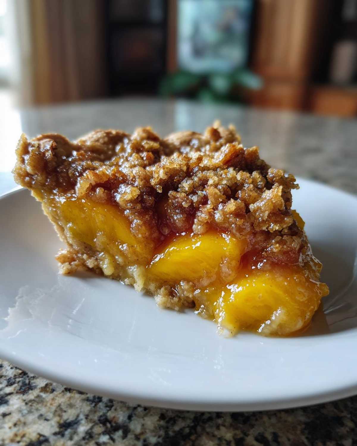 Peach Cobbler Recipe with Brown Sugar Pecan Crust - detail 3
