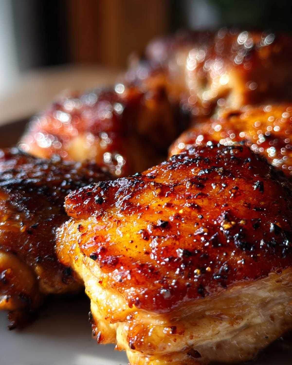 Peach-Glazed Chicken Thighs - detail 2