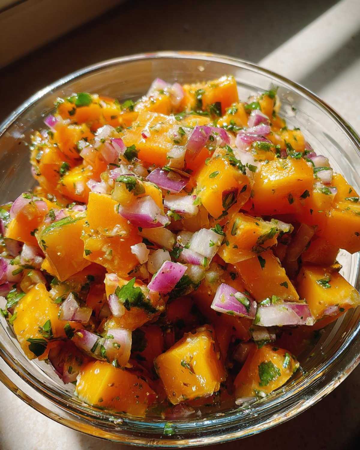 Peach Mango Salsa (Fresh Summer Appetizer) - detail 2