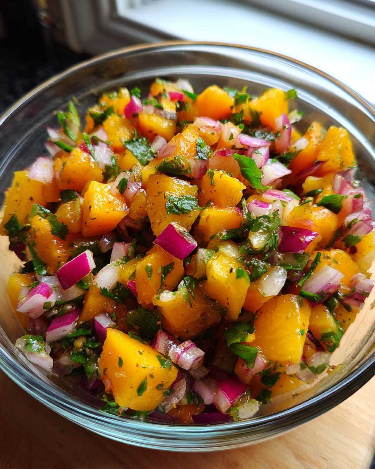 Peach Mango Salsa (Fresh Summer Appetizer) - detail 4