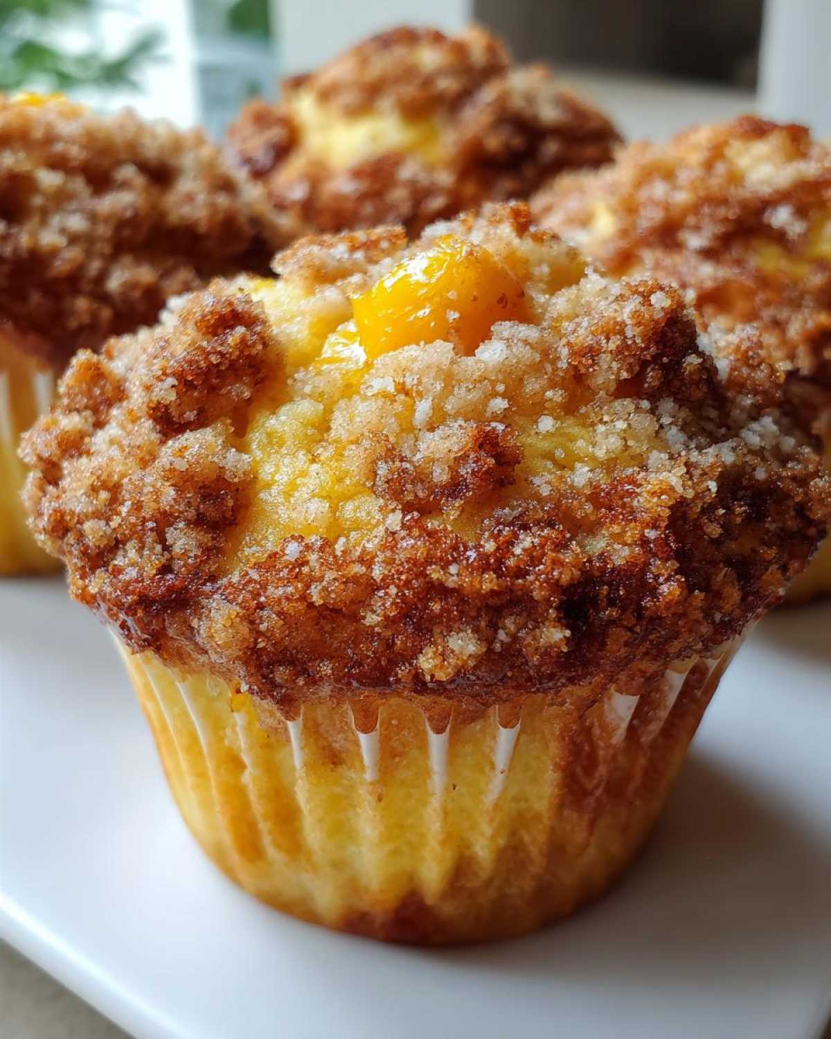 Peach Muffins with Streusel Topping - detail 1