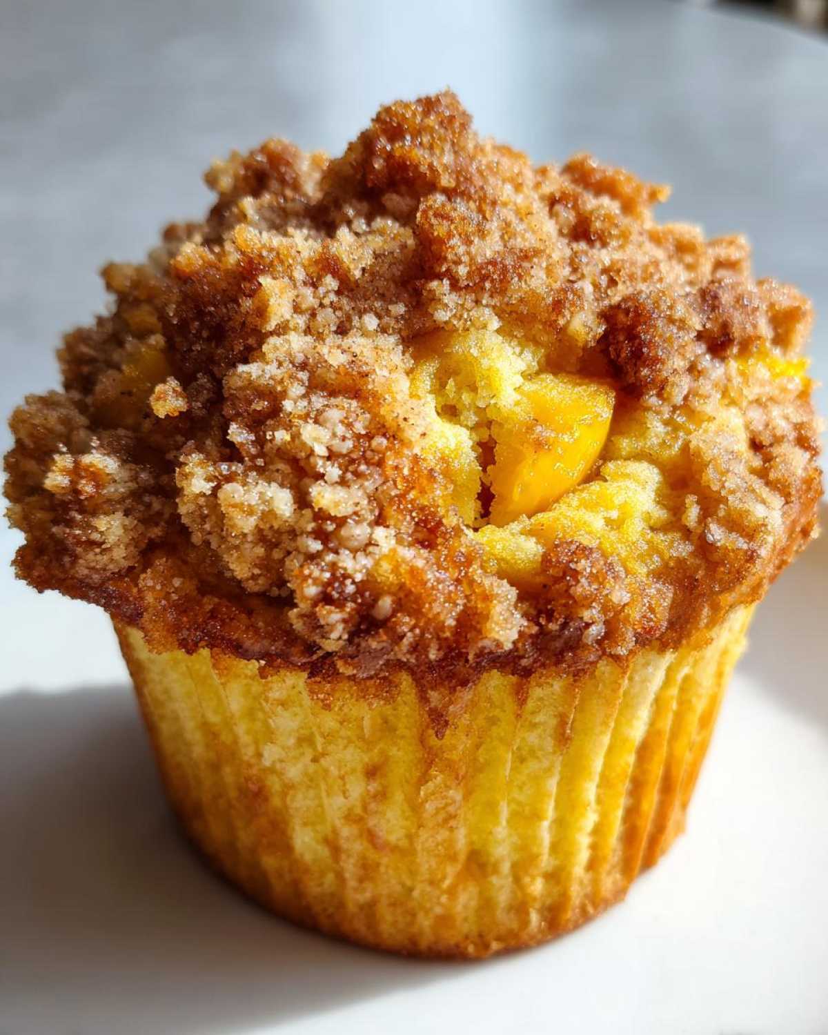 Peach Muffins with Streusel Topping - detail 2