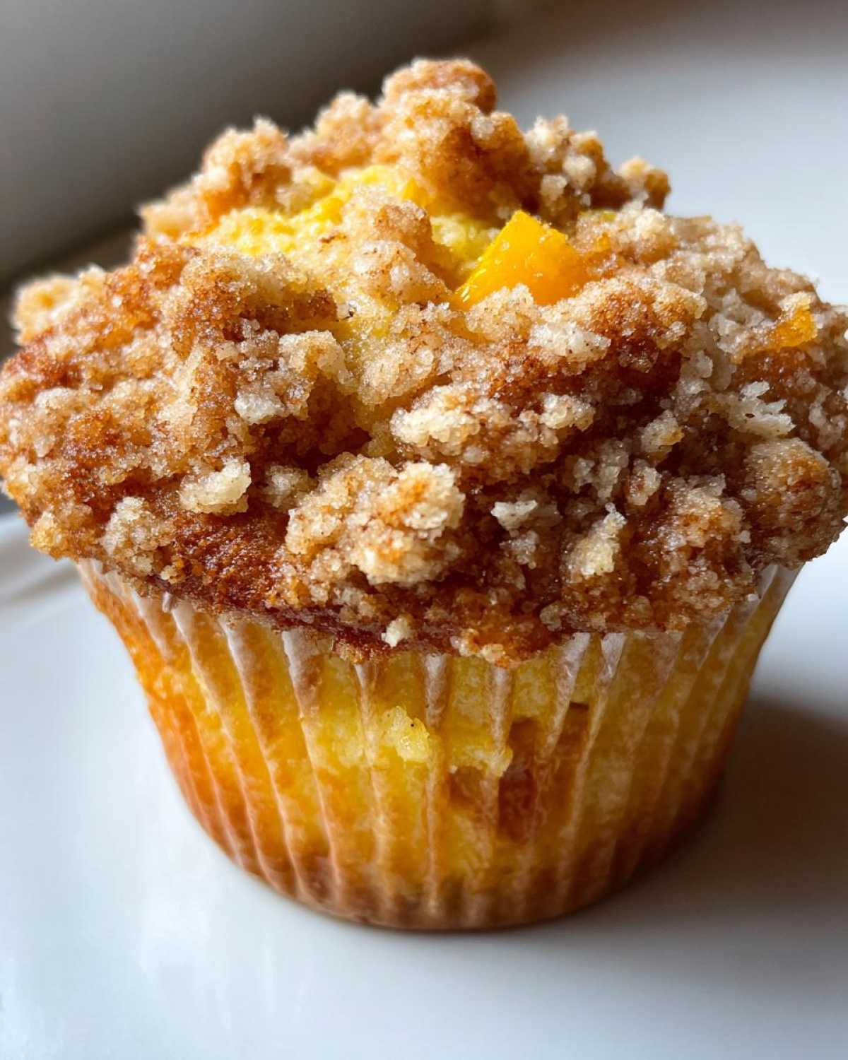 Peach Muffins with Streusel Topping - detail 3