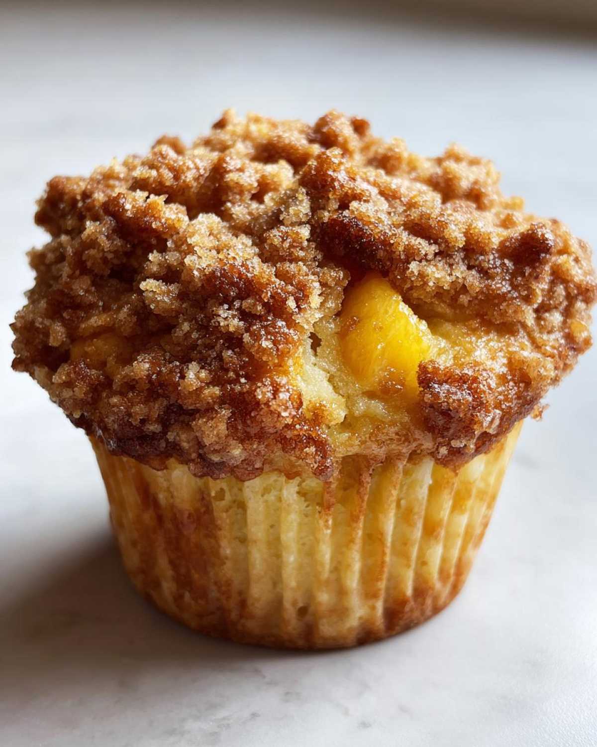 Peach Muffins with Streusel Topping - detail 4