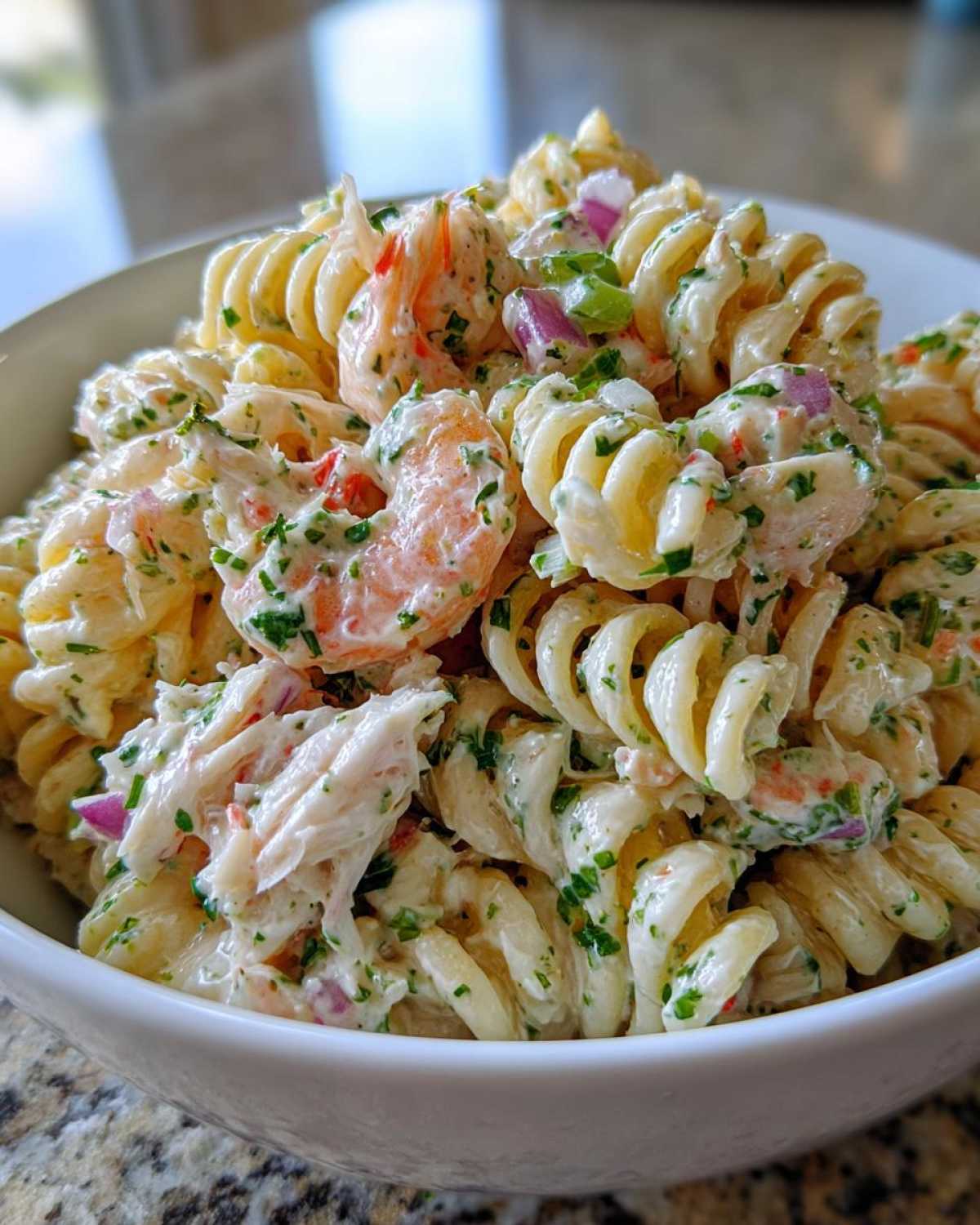Seafood Pasta Salad with Crab and Shrimp - detail 2