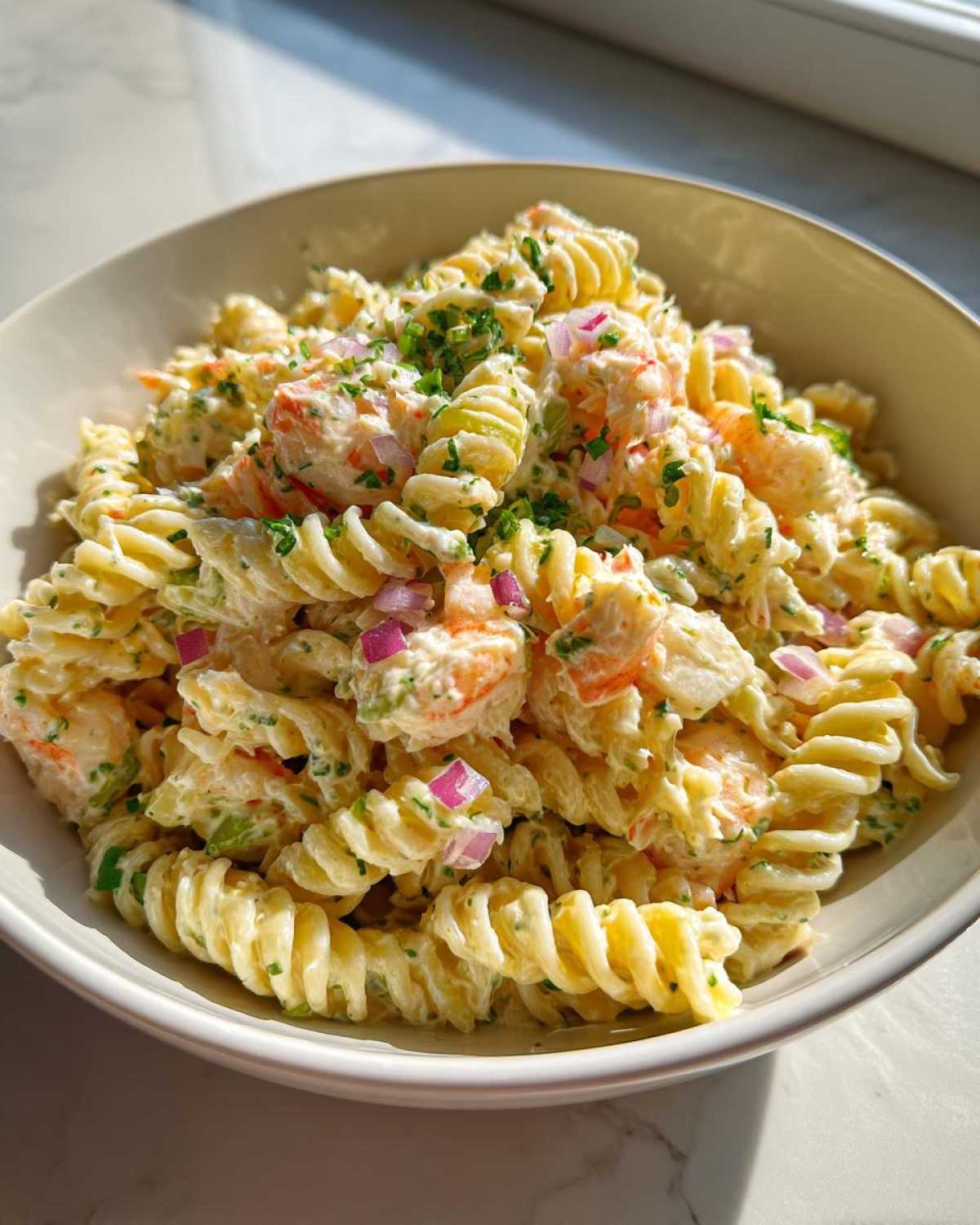 Seafood Pasta Salad with Crab and Shrimp - detail 3