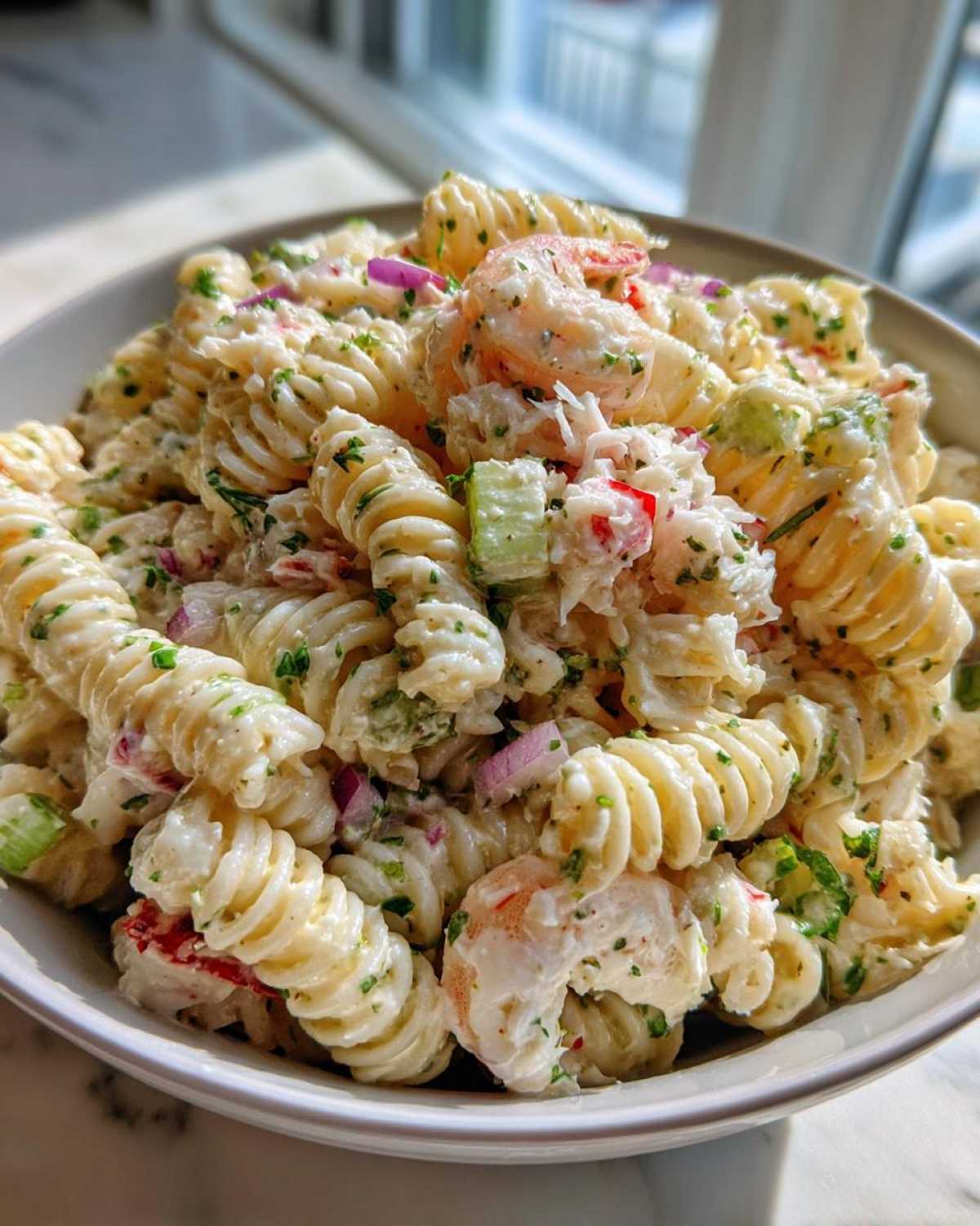 Seafood Pasta Salad with Crab and Shrimp - detail 4