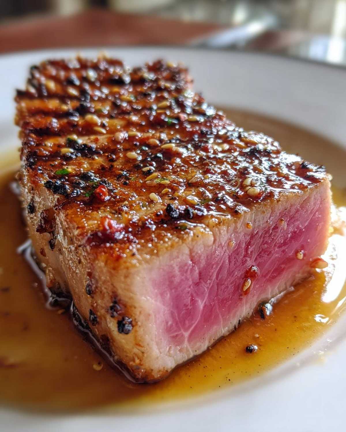 Seared Ahi Tuna Steaks with a Ginger Soy Marinade - detail 4