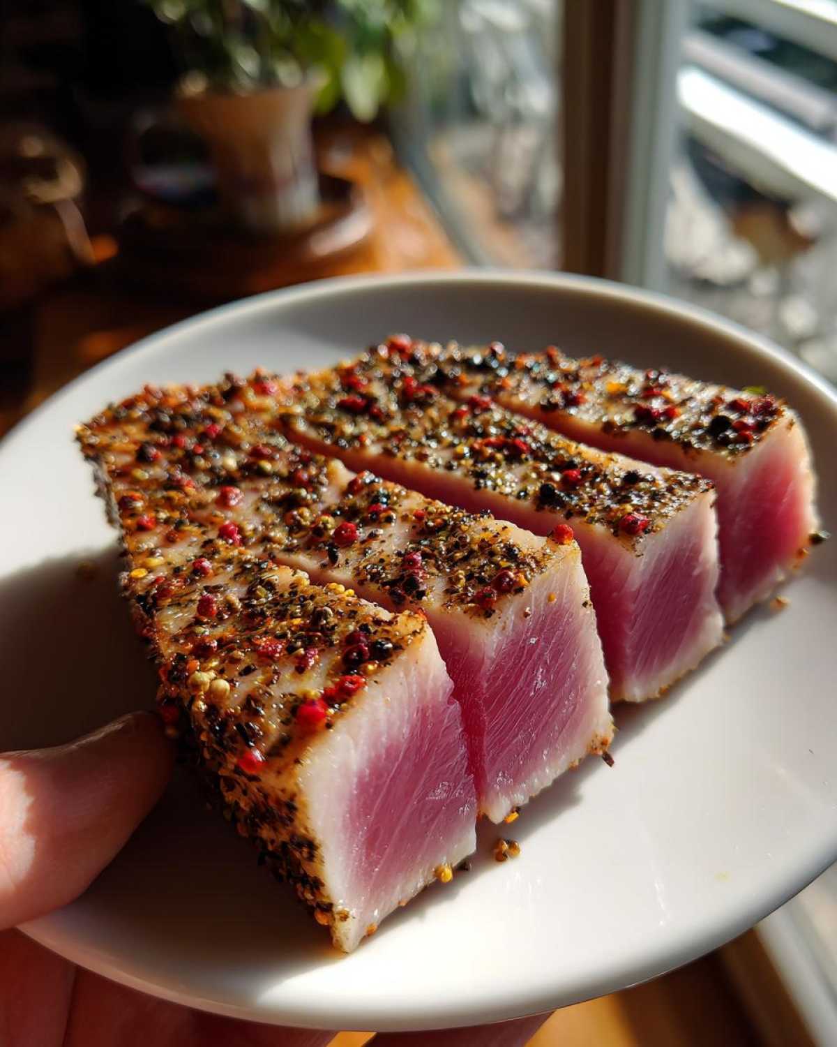 Seared tuna steak with lemon pepper - detail 3
